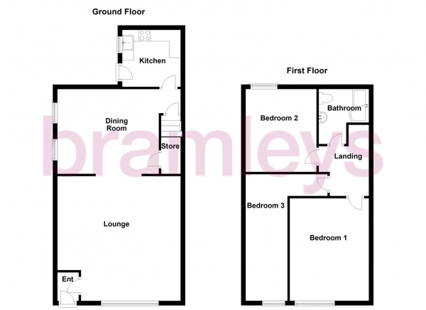 Floor Plan Image for 3 Bedroom Terraced House for Sale in Longwood Gate, Longwood, Huddersfield