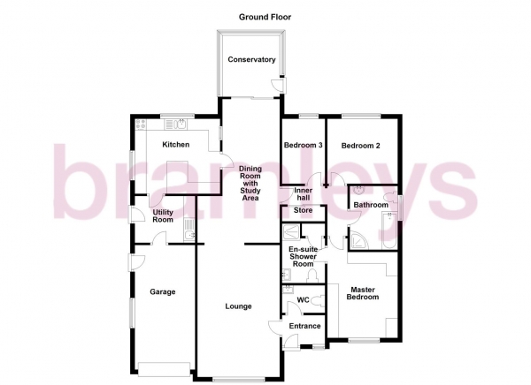 Floor Plan Image for 3 Bedroom Detached Bungalow for Sale in Bradley Road, Bradley, Huddersfield