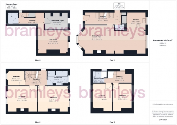 Floor Plan Image for 5 Bedroom End of Terrace House for Sale in Grasmere Road, Huddersfield