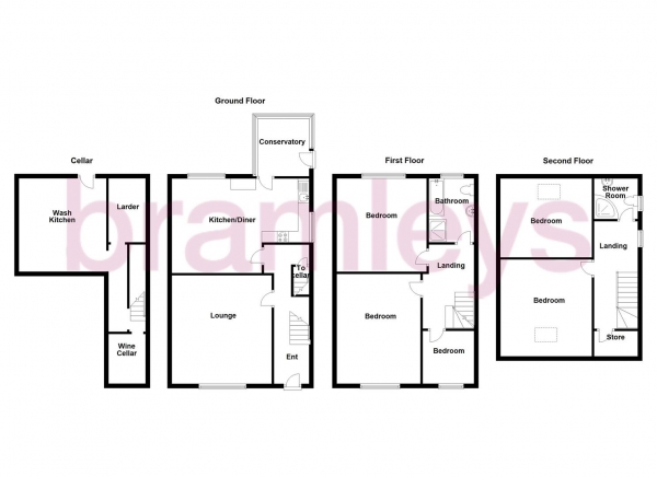 Floor Plan Image for 5 Bedroom Semi-Detached House for Sale in Clifton Road, Huddersfield