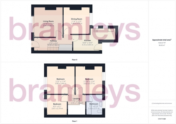 Floor Plan Image for 3 Bedroom Terraced House for Sale in Birkby Lodge Road, Huddersfield