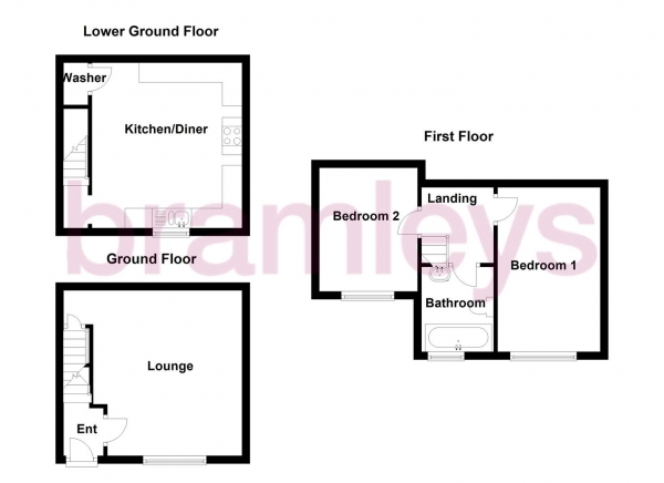 Floor Plan Image for 2 Bedroom Terraced House for Sale in Dowker Street, Milnsbridge, Huddersfield