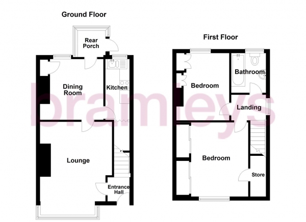 Floor Plan Image for 2 Bedroom Semi-Detached House for Sale in Hawthorn Road, Slaithwaite, Huddersfield