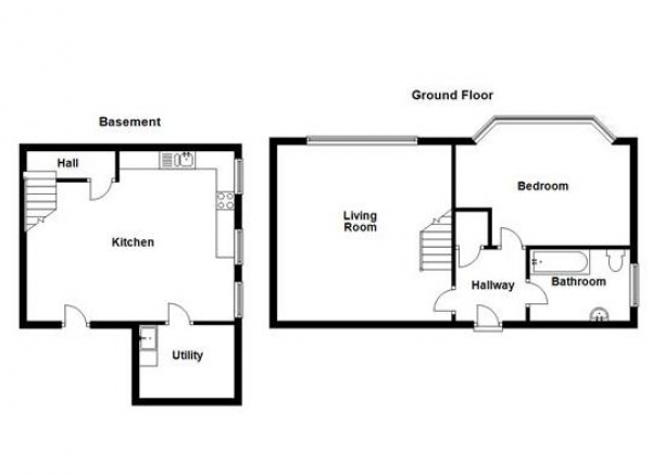 Floor Plan for 1 Bedroom Apartment to Rent in Regent Road, Edgerton, Huddersfield, HD1, 4NR - £156 pw | £675 pcm