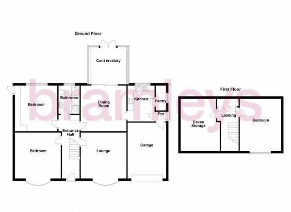 Floor Plan for 3 Bedroom Detached Bungalow for Sale in Luck Lane, Huddersfield, HD1, 4RA -  &pound310,000