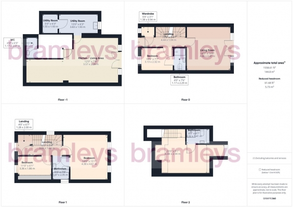 Floor Plan for 4 Bedroom Detached House for Sale in Lowergate, Huddersfield, HD3, 4EP - Offers Over &pound330,000