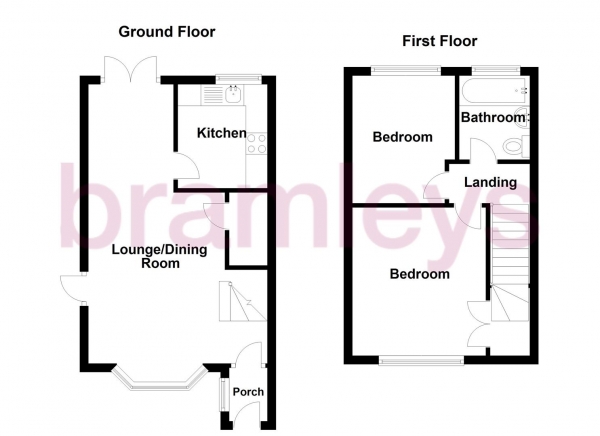 Floor Plan Image for 2 Bedroom Terraced House for Sale in Wentworth Avenue, Emley, Huddersfield