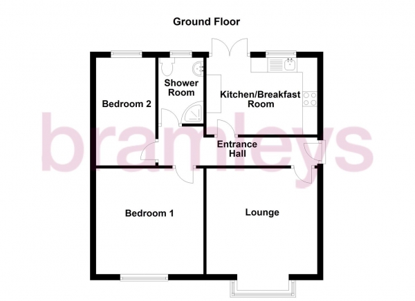 Floor Plan Image for 2 Bedroom Detached Bungalow for Sale in Cross Lane, Newsome, Huddersfield