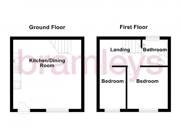 Floor Plan Image for 2 Bedroom Terraced House for Sale in Taylor Hill Road, Huddersfield