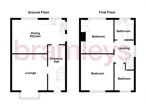 Floor Plan Image for 3 Bedroom Semi-Detached House for Sale in Penistone Road, Fenay Bridge