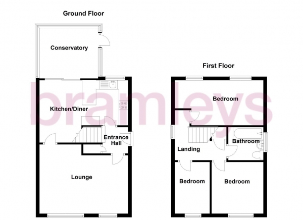 Floor Plan Image for 3 Bedroom Detached House for Sale in Park Lea, Huddersfield