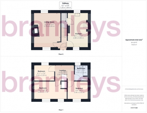 Floor Plan for 3 Bedroom Cottage for Sale in Kidroyd, Almondbury, HD5, 8JJ - Offers Over &pound250,000