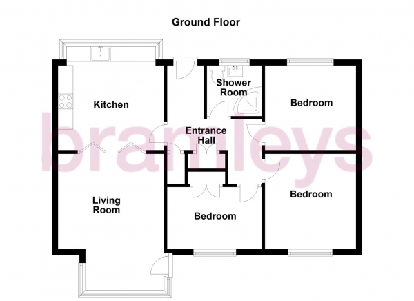 Floor Plan for 3 Bedroom Detached Bungalow to Rent in Bridle Street, Soothill, Batley, WF17, 6LU - £254 pw | £1100 pcm