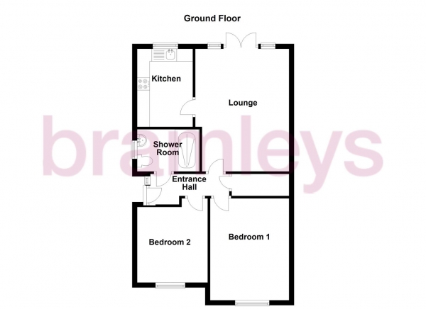 Floor Plan Image for 2 Bedroom Semi-Detached Bungalow for Sale in Carmine Close, Huddersfield