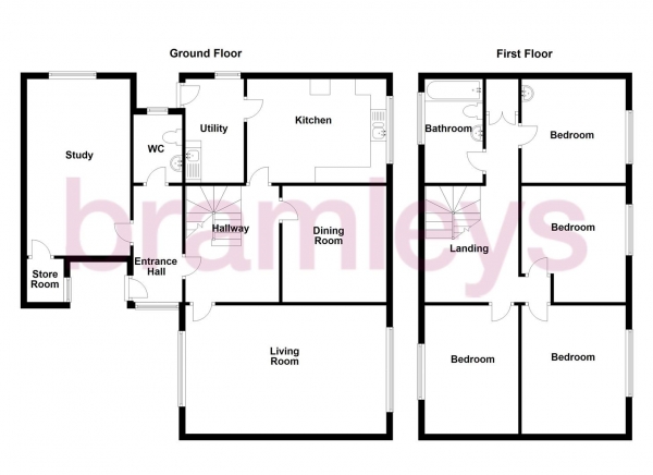 Floor Plan Image for 4 Bedroom Detached House to Rent in Burnley Road, Halifax