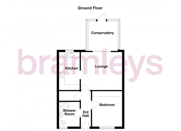 Floor Plan Image for 1 Bedroom Terraced Bungalow for Sale in St. Johns Court, Lepton