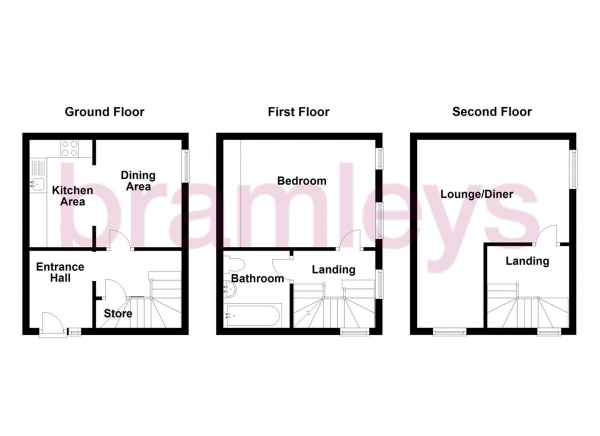 Floor Plan Image for 1 Bedroom Flat for Sale in Highfields Court, Highfield Road, Huddersfield