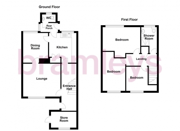 Floor Plan Image for 3 Bedroom Terraced House for Sale in Copley Avenue, Meltham, Holmfirth