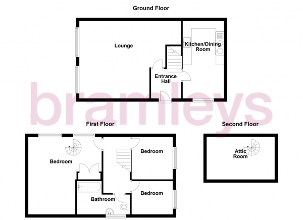 Floor Plan Image for 3 Bedroom Cottage for Sale in Blakestones, Slaithwaite