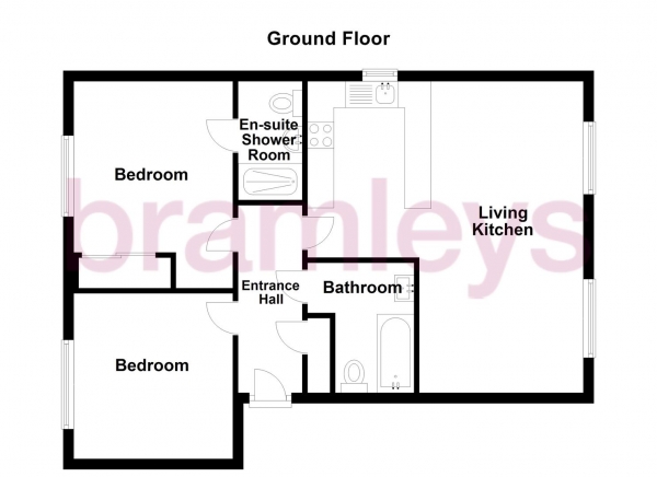 Floor Plan Image for 2 Bedroom Apartment for Sale in Shadwell Court, Lindley