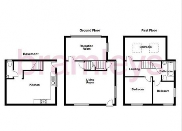 Floor Plan Image for 3 Bedroom End of Terrace House to Rent in Almondbury Bank, Almondbury, Huddersfield