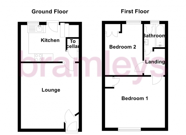 Floor Plan Image for 2 Bedroom Terraced House for Sale in Crosland Street, Huddersfield