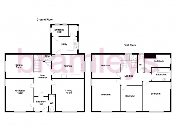 Floor Plan Image for 5 Bedroom Detached House to Rent in Church Avenue, Huddersfield