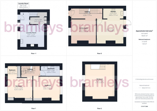 Floor Plan Image for 3 Bedroom Terraced House for Sale in Forrest Avenue, Huddersfield