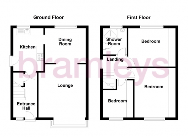 Floor Plan Image for 3 Bedroom Semi-Detached House for Sale in Kirkstone Avenue, Huddersfield