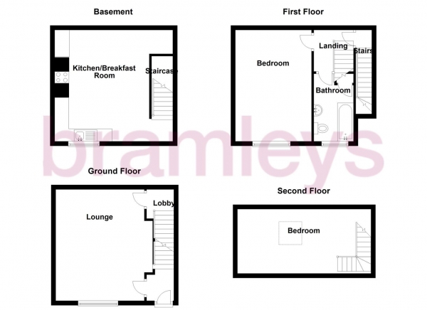 Floor Plan Image for 2 Bedroom Terraced House for Sale in Church Avenue, Crosland Moor, Huddersfield