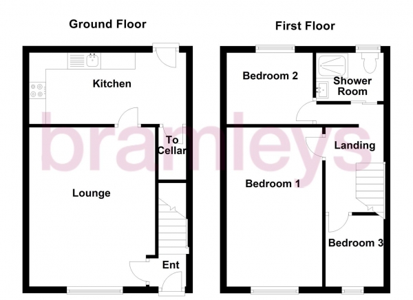 Floor Plan Image for 3 Bedroom Terraced House for Sale in Vicarage Road, Longwood, Huddersfield