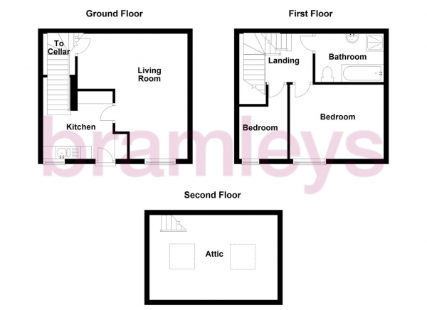 Floor Plan Image for 2 Bedroom Property to Rent in Luddenden Place, Queensbury, Bradford