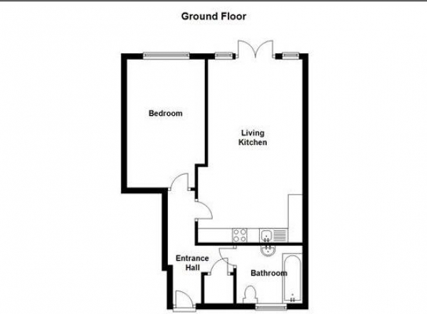 Floor Plan Image for 1 Bedroom Apartment to Rent in Apartment 14. Arcadia Court, Colwyn Street, Marsh