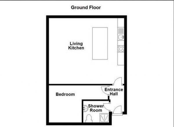 Floor Plan Image for 1 Bedroom Flat to Rent in Apartment 3 Kings Apartments, Winding Road, Halifax