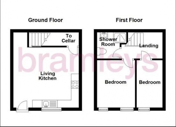 Floor Plan Image for 2 Bedroom Terraced House to Rent in South Street, Mirfield