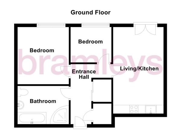 Floor Plan Image for 2 Bedroom Apartment to Rent in Firth Street, Huddersfield