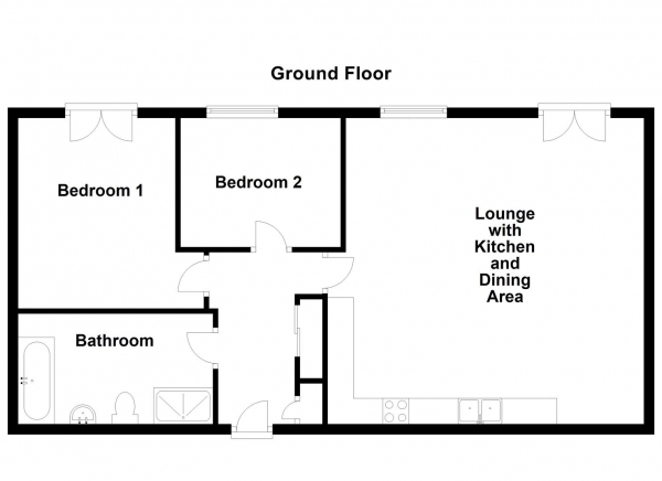 Floor Plan Image for 2 Bedroom Apartment to Rent in The Melting Point, Firth Street, Huddersfield