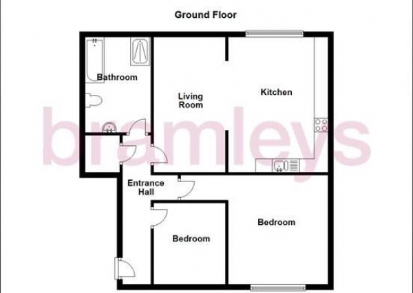 Floor Plan Image for 2 Bedroom Apartment to Rent in 101 Halifax Road, Liversedge