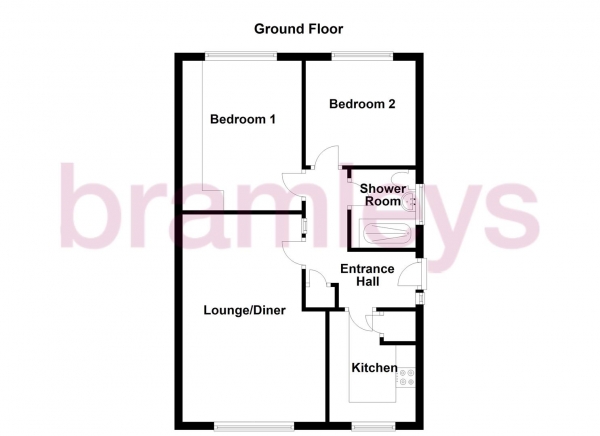 Floor Plan Image for 2 Bedroom Semi-Detached Bungalow for Sale in Fenay Lea Drive, Waterloo, Huddersfield