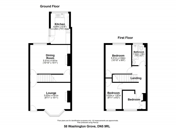 Floor Plan for 3 Bedroom Terraced House to Rent in Washington Grove, Bentley, DN5, DN5, 9RL - £183 pw | £795 pcm