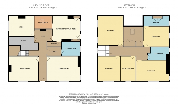 Floor Plan Image for 5 Bedroom Property for Sale in Headlands, Liversedge, West Yorkshire, WF15