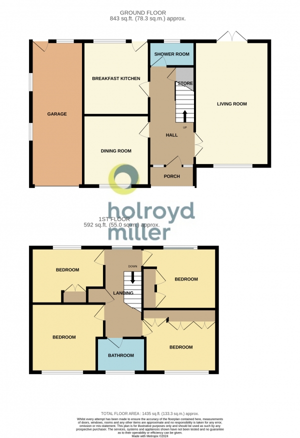 Floor Plan for 4 Bedroom Property for Sale in Stillwell Grove, Sandal, Wakefield, WF2, Wakefield, WF2, 6RN -  &pound465,000