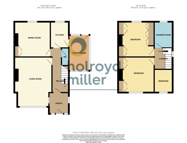 Floor Plan Image for 3 Bedroom Property for Sale in Bolus Lane, Wakefield, West Yorkshire, WF1