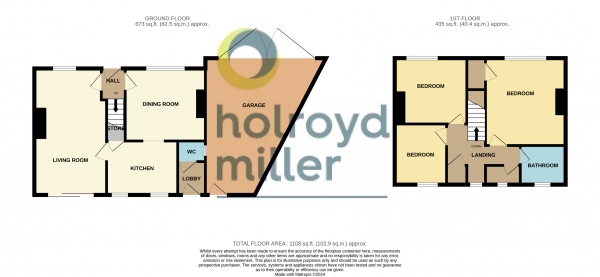 Floor Plan Image for 3 Bedroom Property for Sale in South Avenue, Horbury, Wakefield, West Yorkshire, WF4