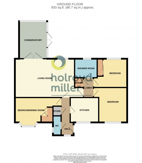 Floor Plan Image for 3 Bedroom Property for Sale in Queensbury Avenue, Outwood, Wakefield, West Yorkshire, WF1