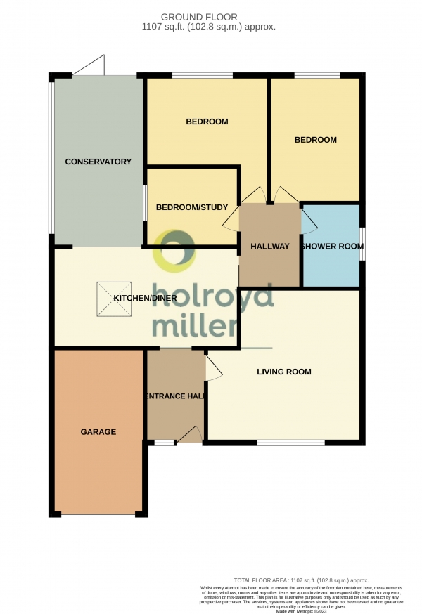 Floor Plan Image for 3 Bedroom Property for Sale in Wood Mount, Overton, Wakefield, West Yorkshire, WF4