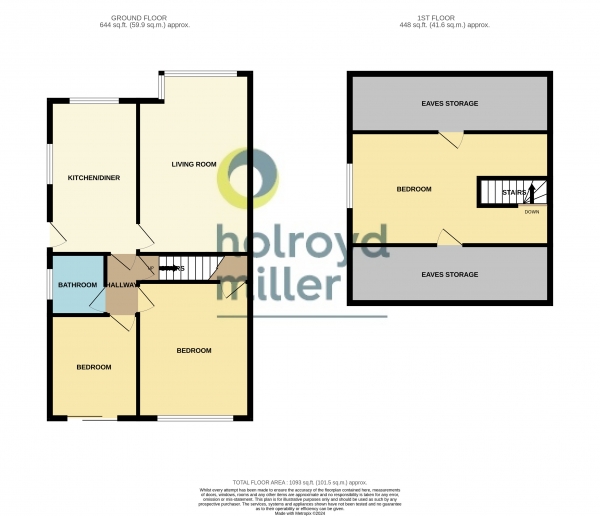 Floor Plan Image for 2 Bedroom Property for Sale in Lindale Garth, Kirkhamgate, Wakefield, West Yorkshire, WF2