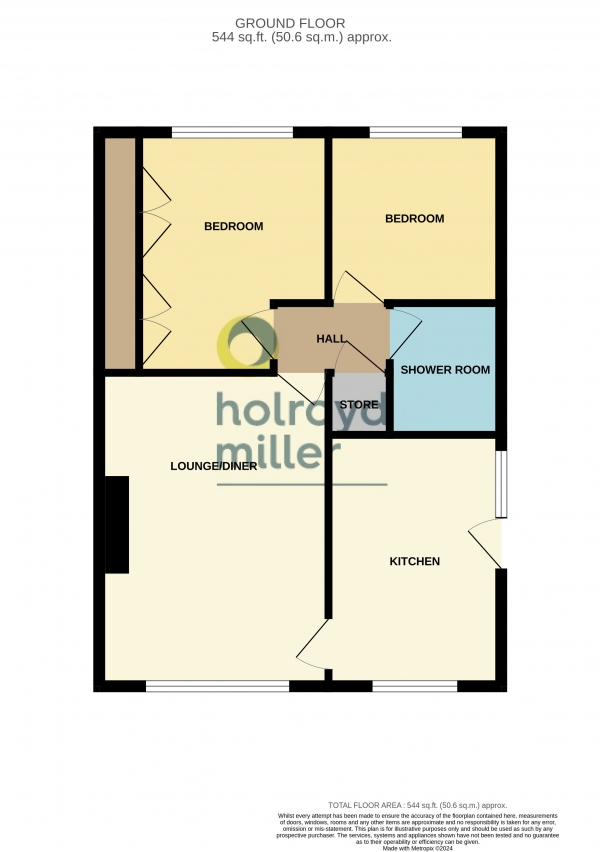 Floor Plan Image for 2 Bedroom Property for Sale in Towngate, Ossett, West Yorkshire, WF5