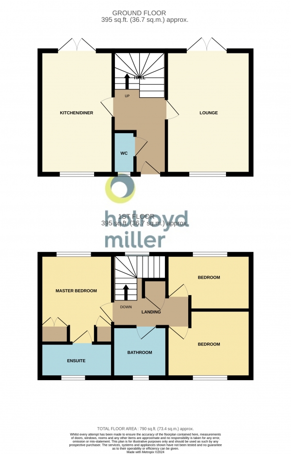 Floor Plan Image for 3 Bedroom Property for Sale in Violet Road, East Ardsley, Wakefield, West Yorkshire, WF3