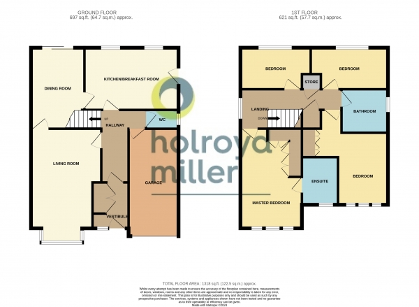 Floor Plan Image for 4 Bedroom Property for Sale in Muirfield Drive, Thornes, Wakefield, WF2